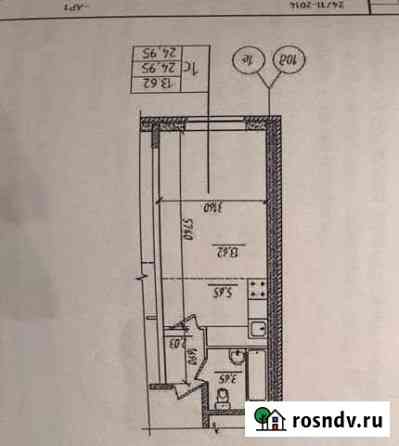 Квартира-студия, 25.5 м², 1/4 эт. на продажу в Сертолово Сертолово