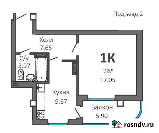 1-комнатная квартира, 41.3 м², 2/11 эт. на продажу в Волгодонске Волгодонск - изображение 1