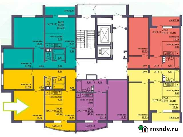 3-комнатная квартира, 66.2 м², 11/16 эт. на продажу в Челябинске Челябинск - изображение 1