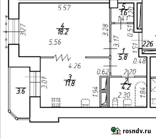1-комнатная квартира, 41.6 м², 17/24 эт. на продажу в Кудрово Кудрово - изображение 1