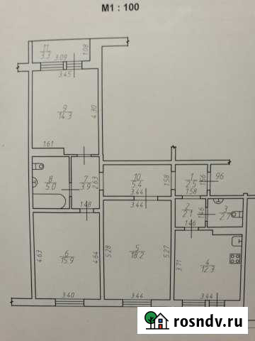 3-комнатная квартира, 82 м², 1/9 эт. на продажу в Балабаново Балабаново - изображение 1