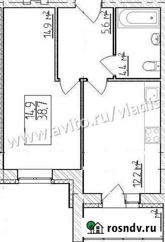 1-комнатная квартира, 38.7 м², 1/3 эт. на продажу в Муроме Муром - изображение 1