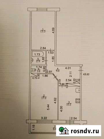 2-комнатная квартира, 54 м², 7/10 эт. на продажу в Осиново Осиново - изображение 1