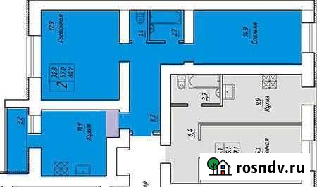 2-комнатная квартира, 60.2 м², 10/16 эт. на продажу в Саратове Саратов - изображение 1