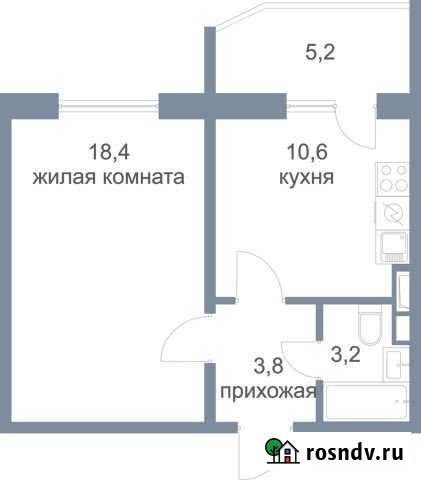1-комнатная квартира, 41 м², 16/17 эт. на продажу в Нефтеюганске Нефтеюганск - изображение 1