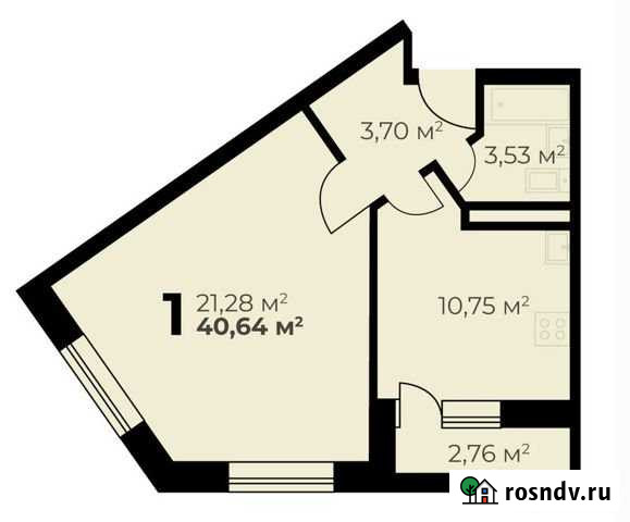 1-комнатная квартира, 40.6 м², 4/16 эт. на продажу в Перми Пермь - изображение 1