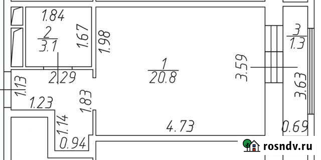 Квартира-студия, 26.4 м², 6/7 эт. на продажу в Кокошкино Кокошкино - изображение 1