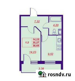 1-комнатная квартира, 38.7 м², 11/11 эт. на продажу в Пушкине Пушкин - изображение 1