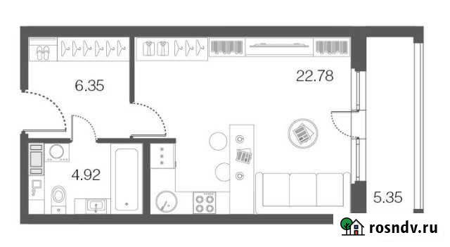 1-комнатная квартира, 34.1 м², 2/5 эт. на продажу в Сестрорецке Сестрорецк - изображение 1