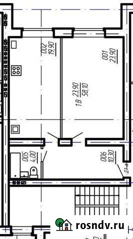 1-комнатная квартира, 58.4 м², 2/3 эт. на продажу в Бузулуке Бузулук - изображение 1