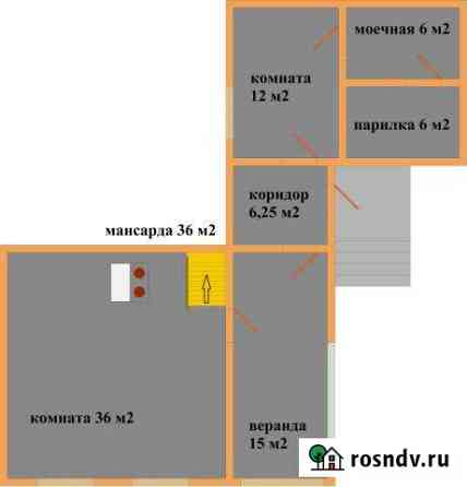 Дом 50 м² на участке 12 сот. на продажу в Межевом Межевой