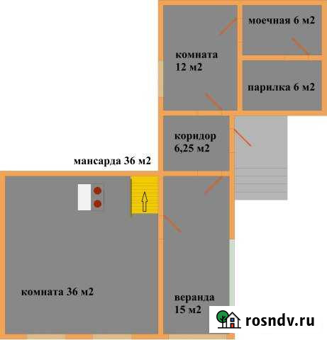 Дом 50 м² на участке 12 сот. на продажу в Межевом Межевой - изображение 1