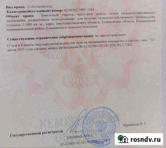 Участок СНТ, ДНП 50 сот. на продажу в Кемерово Кемерово