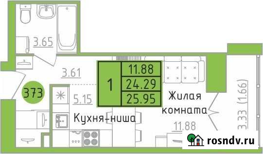 1-комнатная квартира, 26 м², 4/15 эт. на продажу в Кирове Киров - изображение 1
