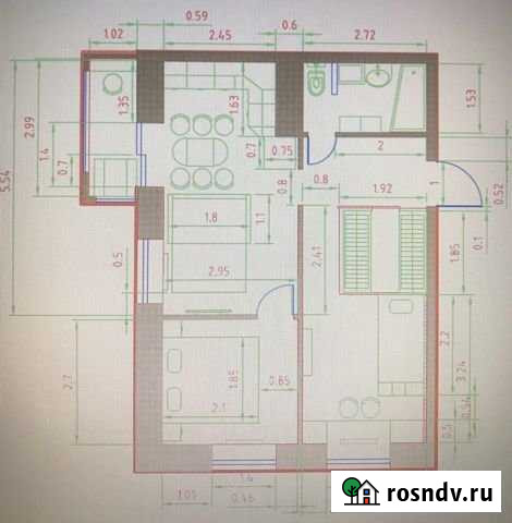 3-комнатная квартира, 46.1 м², 4/8 эт. в аренду на длительный срок в Красногорске Московской области Красногорск - изображение 1