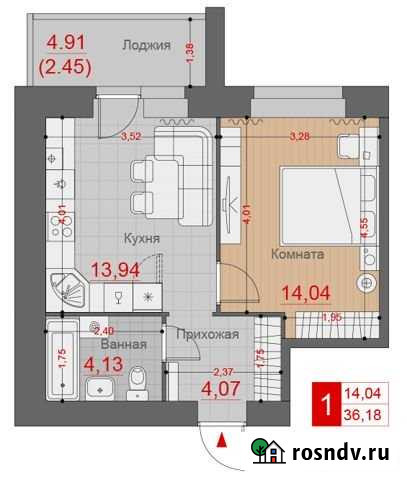 1-комнатная квартира, 36 м², 2/7 эт. на продажу в Великом Новгороде Великий Новгород - изображение 1
