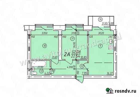 2-комнатная квартира, 52.1 м², 3/7 эт. на продажу в Ульяновске Ульяновск