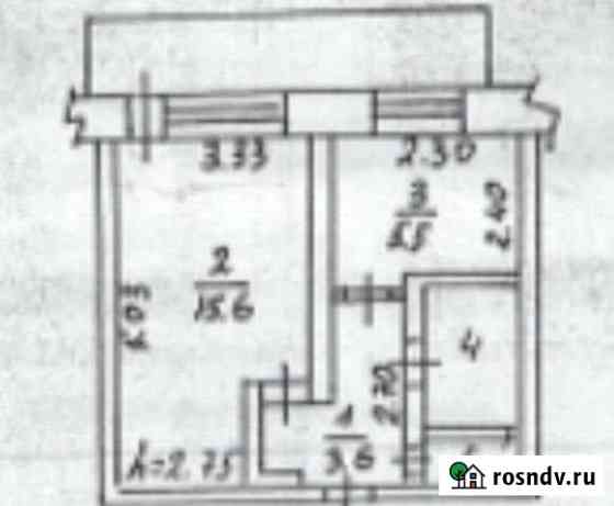1-комнатная квартира, 28 м², 3/5 эт. на продажу в Добрянке Добрянка