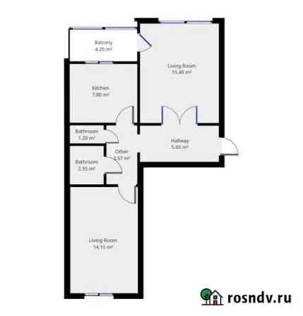 2-комнатная квартира, 49 м², 3/5 эт. на продажу в Ишеевке Ишеевка