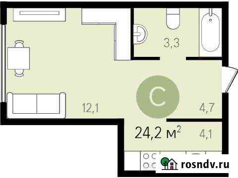 1-комнатная квартира, 24.2 м², 9/14 эт. на продажу в Воскресенском Московской области Воскресенское