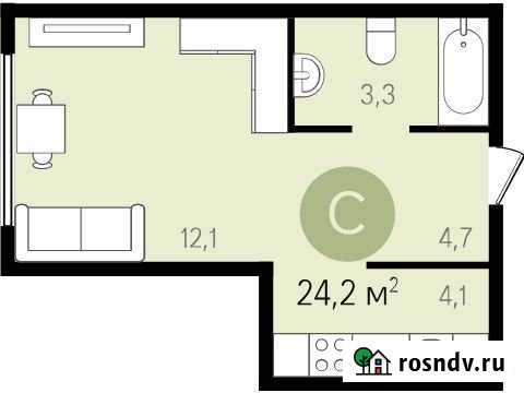 1-комнатная квартира, 24.2 м², 9/14 эт. на продажу в Воскресенском Московской области Воскресенское - изображение 1