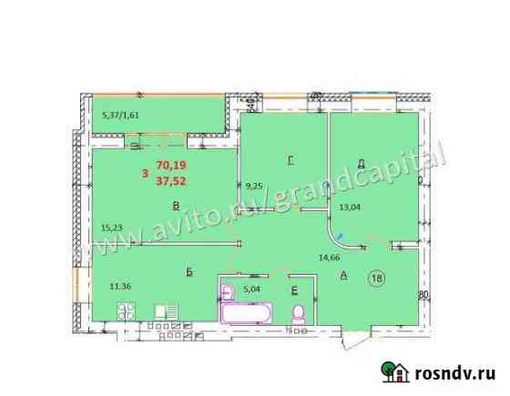 3-комнатная квартира, 70.2 м², 4/6 эт. на продажу в Ульяновске Ульяновск
