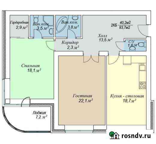 2-комнатная квартира, 94.7 м², 1/3 эт. на продажу в Обнинске Обнинск