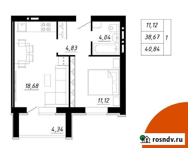 2-комнатная квартира, 40.8 м², 4/5 эт. на продажу в Стерлитамаке Стерлитамак - изображение 1