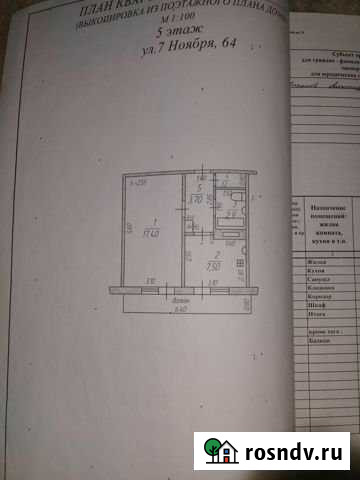 1-комнатная квартира, 33 м², 5/5 эт. на продажу в Мичуринске Мичуринск - изображение 1