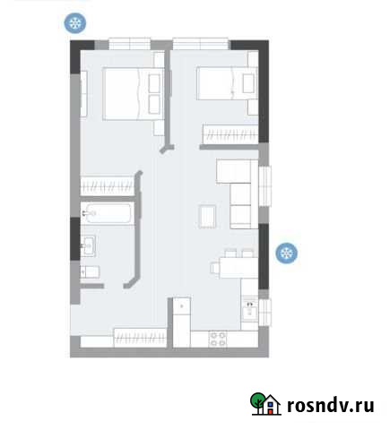 2-комнатная квартира, 62 м², 5/16 эт. на продажу в Симферополе Симферополь - изображение 1