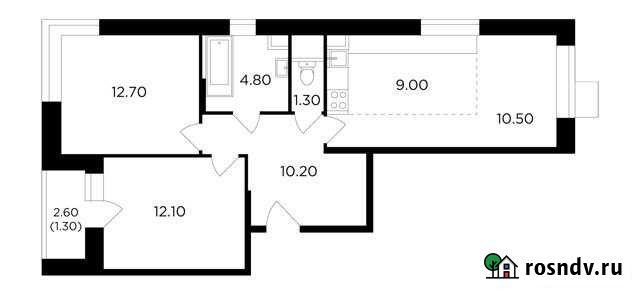 3-комнатная квартира, 61.9 м², 2/17 эт. на продажу в Мытищах Мытищи - изображение 1