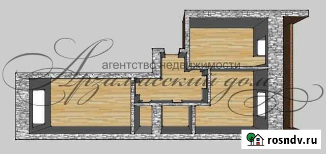 2-комнатная квартира, 55 м², 3/9 эт. на продажу в Арзамасе Арзамас - изображение 1