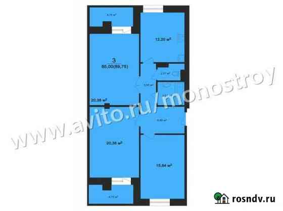 3-комнатная квартира, 89.3 м², 11/12 эт. на продажу во Владимире Владимир