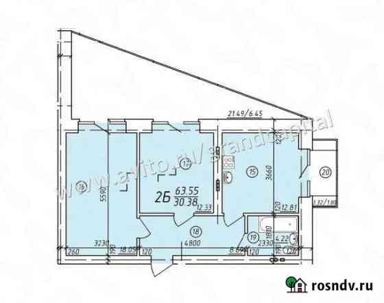 2-комнатная квартира, 63.6 м², 3/7 эт. на продажу в Ульяновске Ульяновск