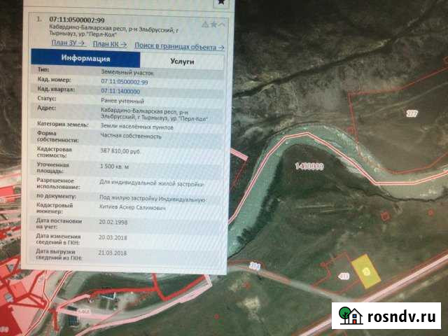 Участок ИЖС 15 сот. на продажу в Тырныаузе Тырныауз - изображение 1