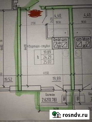 Квартира-студия, 25.1 м², 19/24 эт. на продажу в Самаре Самара - изображение 1