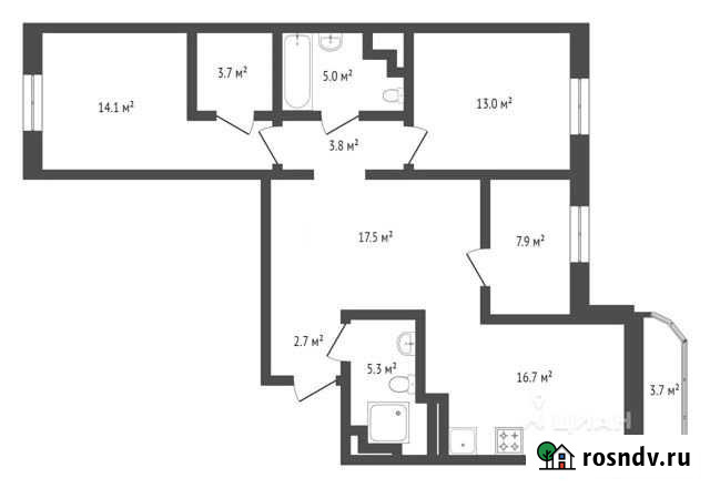 3-комнатная квартира, 88 м², 12/25 эт. на продажу в Балашихе Балашиха - изображение 1