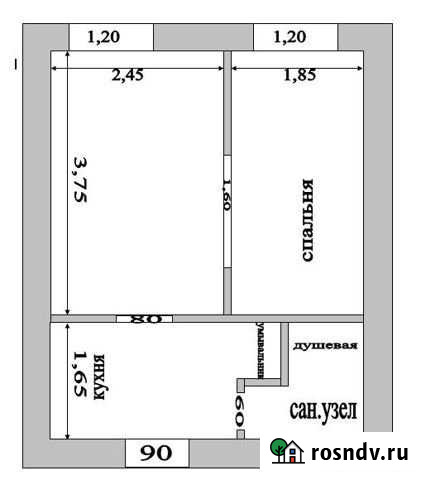 2-комнатная квартира, 30 м², 3/5 эт. на продажу в Дагестанских Огнях Дагестанские Огни - изображение 1
