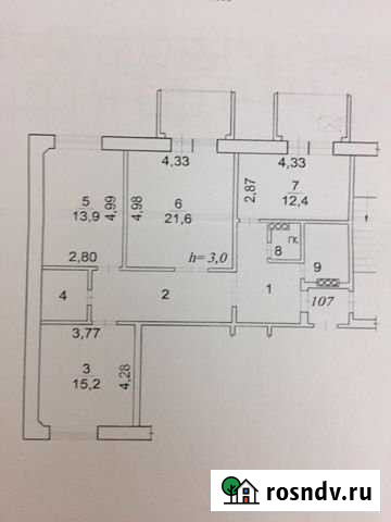 3-комнатная квартира, 92 м², 6/7 эт. в аренду на длительный срок в Нижневартовске Нижневартовск - изображение 1