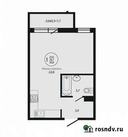 Квартира-студия, 30.8 м², 9/19 эт. на продажу в Краснодаре Краснодар