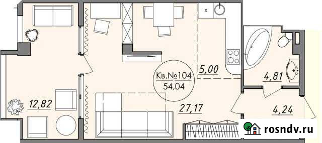 1-комнатная квартира, 54 м², 6/9 эт. на продажу в Ялте Ялта - изображение 1