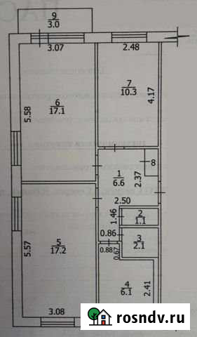 3-комнатная квартира, 61.1 м², 2/5 эт. на продажу в Северске Северск - изображение 1
