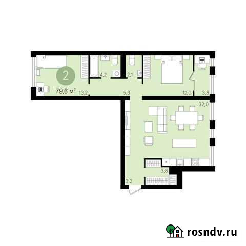 2-комнатная квартира, 79.6 м², 3/9 эт. на продажу в Екатеринбурге Екатеринбург - изображение 1