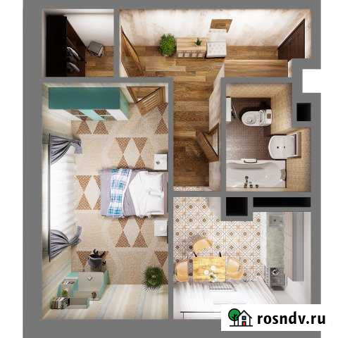 1-комнатная квартира, 32.2 м², 3/4 эт. на продажу в Лесном Городке Лесной Городок - изображение 1