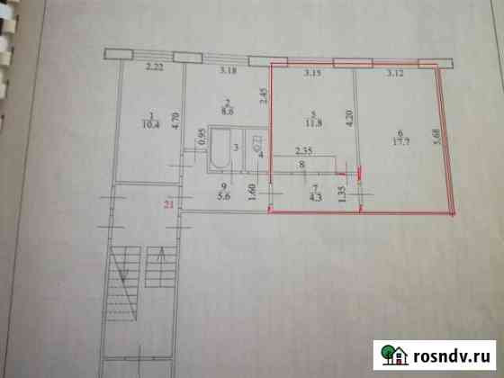 Комната 35.2 м² в 3-ком. кв., 1/5 эт. на продажу в Благовещенске Амурской области Благовещенск