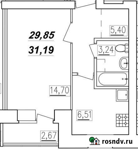 1-комнатная квартира, 30.3 м², 3/5 эт. на продажу в Комсомольском Республики Мордовия Комсомольский - изображение 1