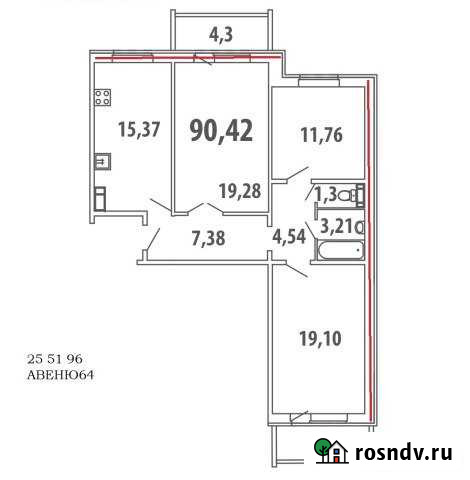 3-комнатная квартира, 90 м², 3/10 эт. на продажу в Саратове Саратов - изображение 1