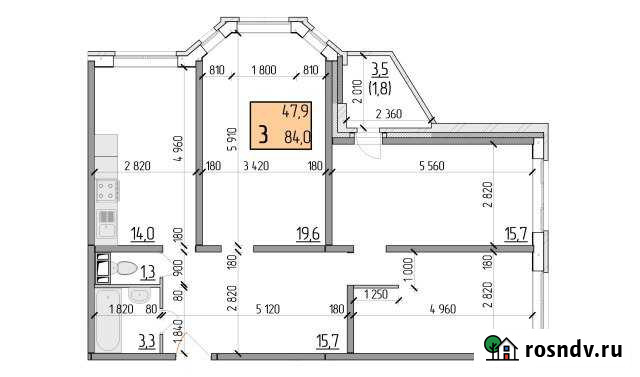 3-комнатная квартира, 84 м², 16/17 эт. на продажу в Ярославле Ярославль - изображение 1