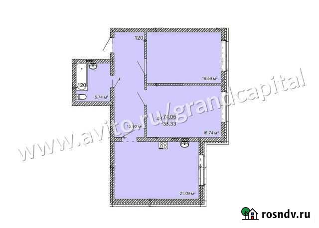 3-комнатная квартира, 74 м², 5/5 эт. на продажу в Ульяновске Ульяновск - изображение 1