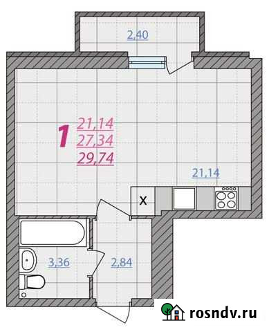 1-комнатная квартира, 29.7 м², 16/18 эт. на продажу в Твери Тверь - изображение 1